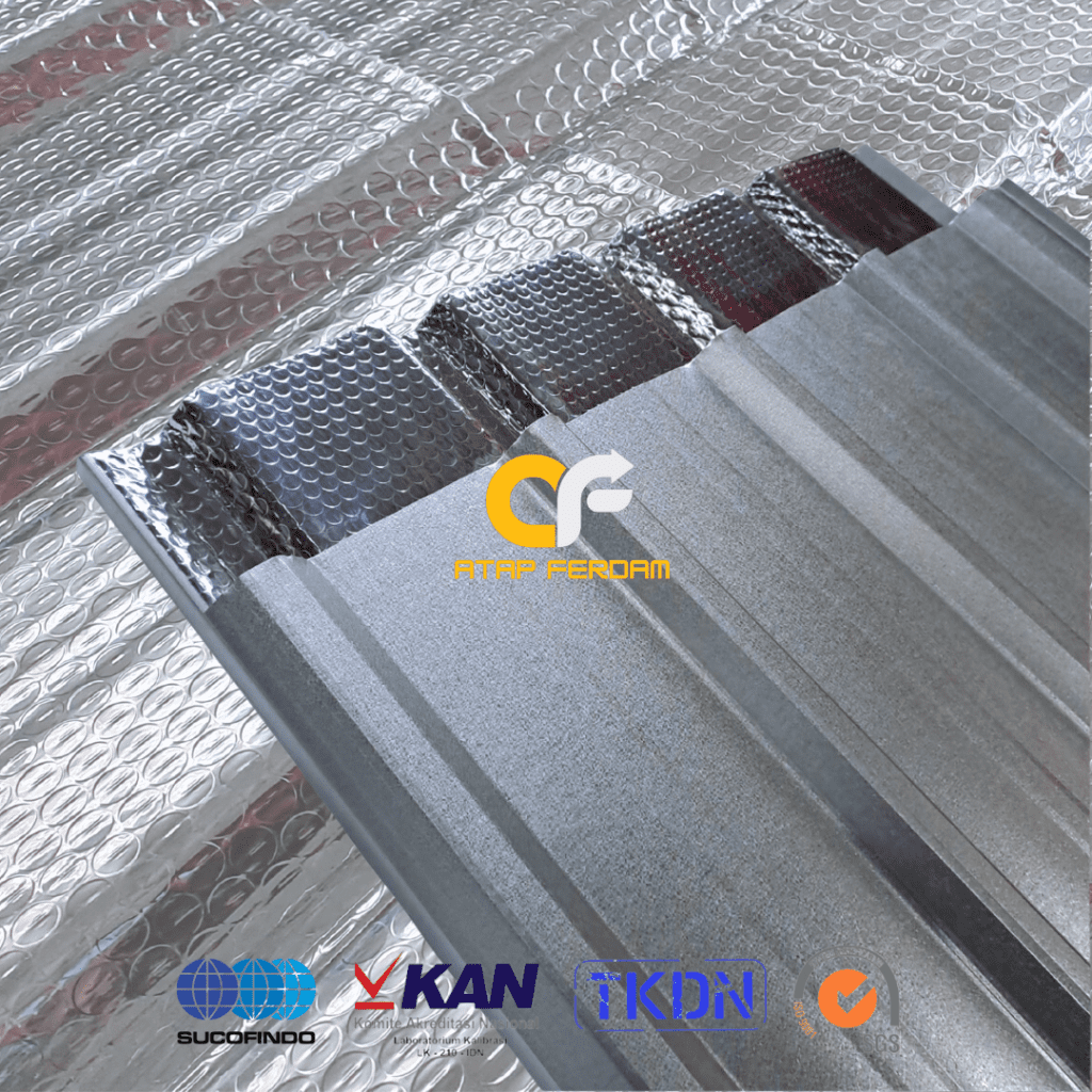 Spandek berlapis insulasi peredam panas merk ferdam
